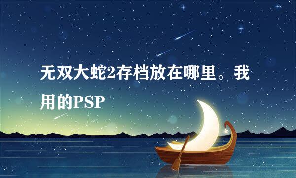 无双大蛇2存档放在哪里。我用的PSP