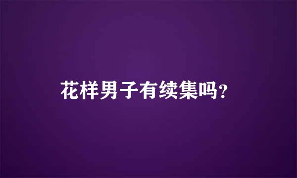 花样男子有续集吗？