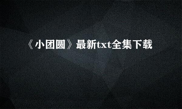 《小团圆》最新txt全集下载