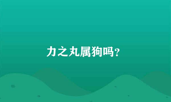 力之丸属狗吗？