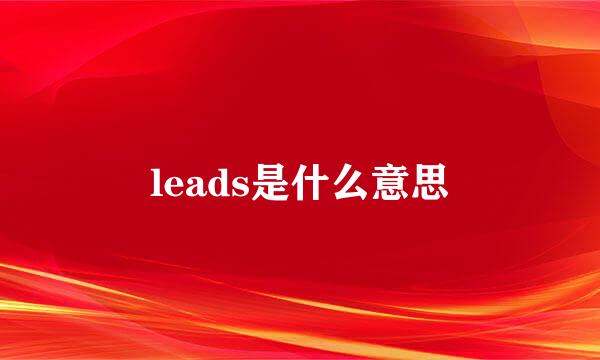 leads是什么意思