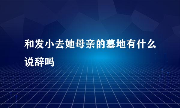 和发小去她母亲的墓地有什么说辞吗