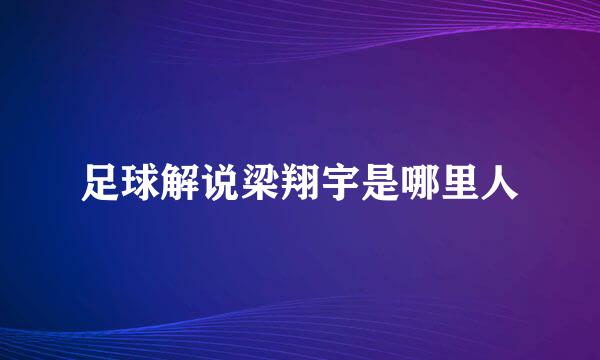 足球解说梁翔宇是哪里人