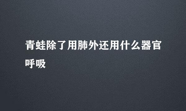 青蛙除了用肺外还用什么器官呼吸