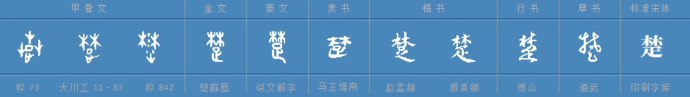 楚字怎么组词