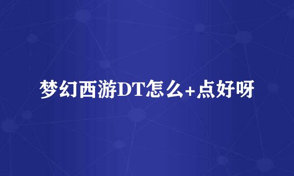 梦幻西游DT怎么+点好呀