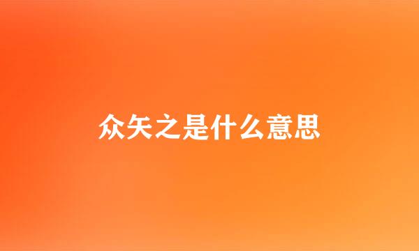 众矢之是什么意思