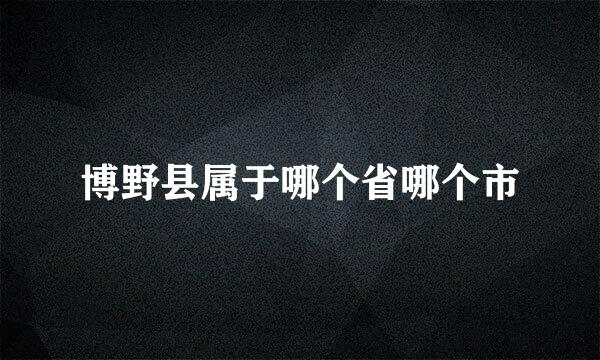 博野县属于哪个省哪个市