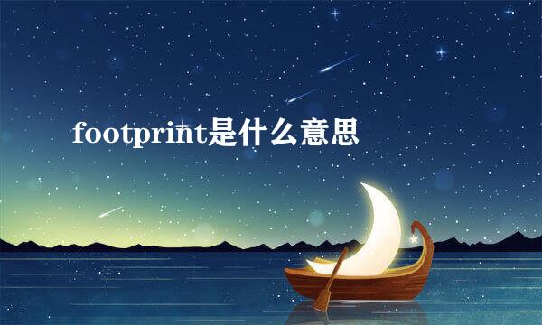 footprint是什么意思