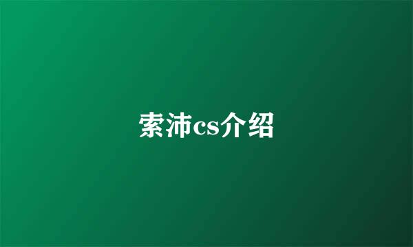 索沛cs介绍