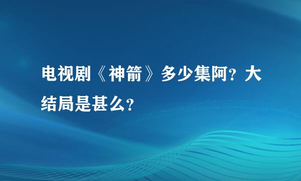 电视剧《神箭》多少集阿？大结局是甚么？