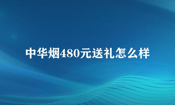 中华烟480元送礼怎么样