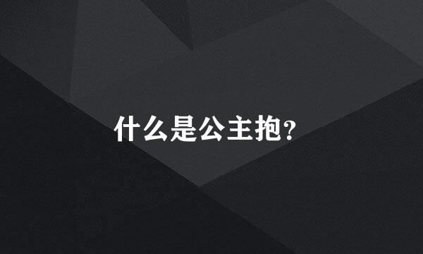 什么是公主抱？