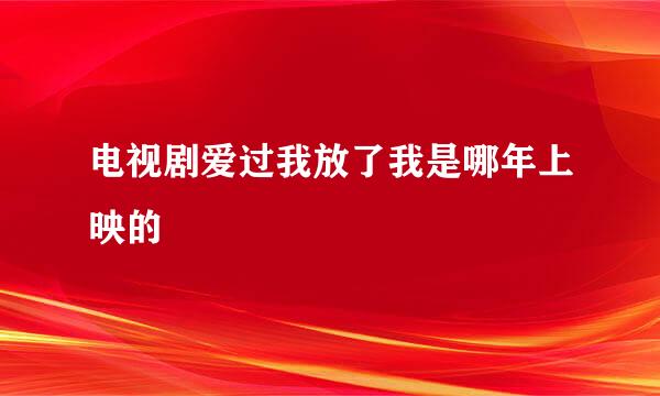 电视剧爱过我放了我是哪年上映的