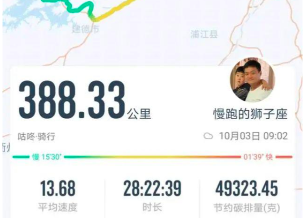 初二男生长假带作业骑行395公里？