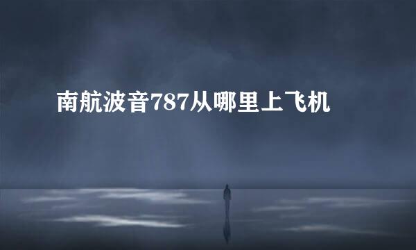 南航波音787从哪里上飞机