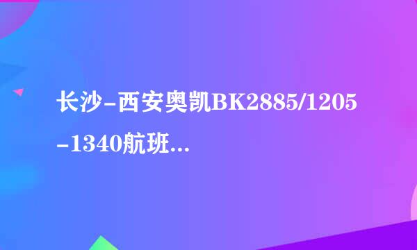 长沙-西安奥凯BK2885/1205-1340航班上有中餐吃吗