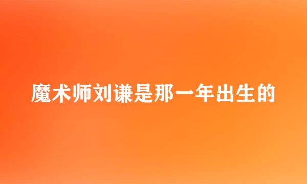 魔术师刘谦是那一年出生的