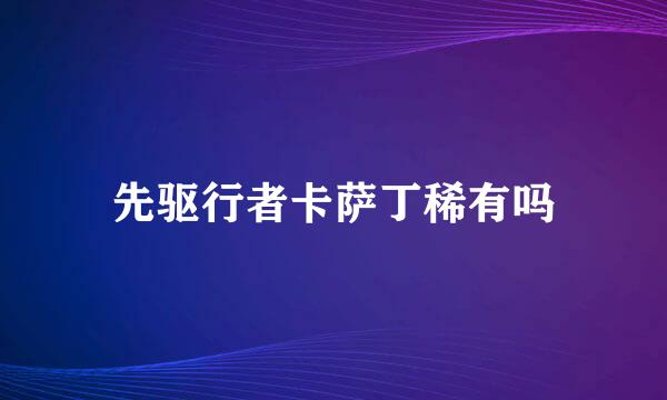 先驱行者卡萨丁稀有吗