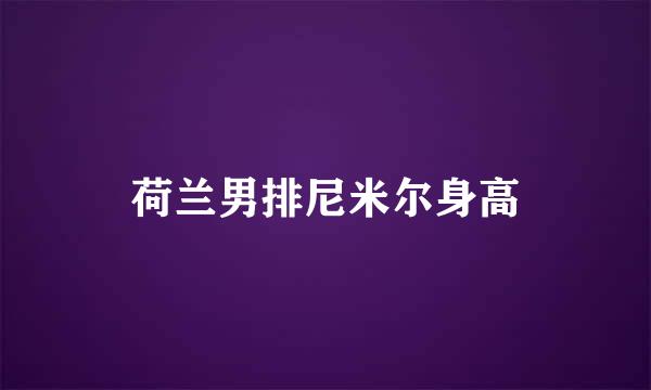 荷兰男排尼米尔身高