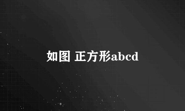 如图 正方形abcd