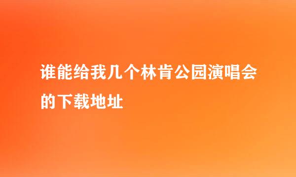 谁能给我几个林肯公园演唱会的下载地址