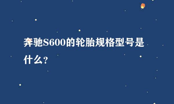 奔驰S600的轮胎规格型号是什么？