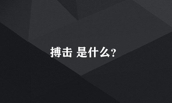 搏击 是什么？