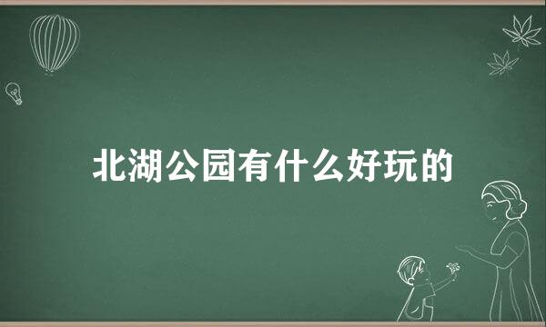 北湖公园有什么好玩的