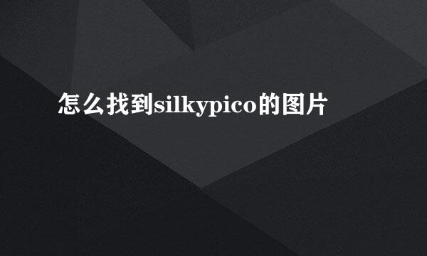 怎么找到silkypico的图片