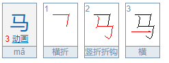 马的笔顺是怎样写？