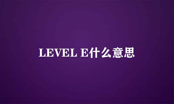 LEVEL E什么意思