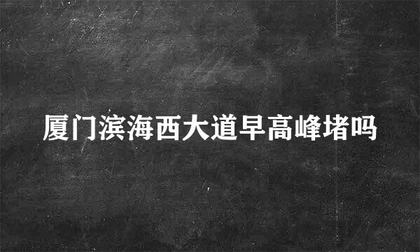 厦门滨海西大道早高峰堵吗