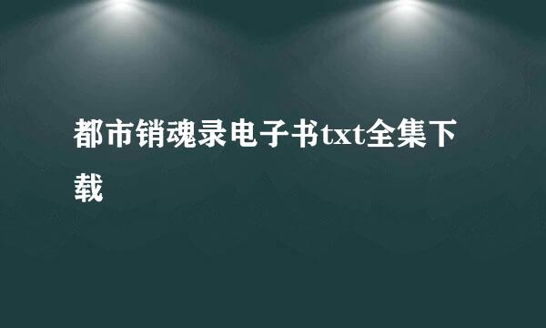 都市销魂录电子书txt全集下载