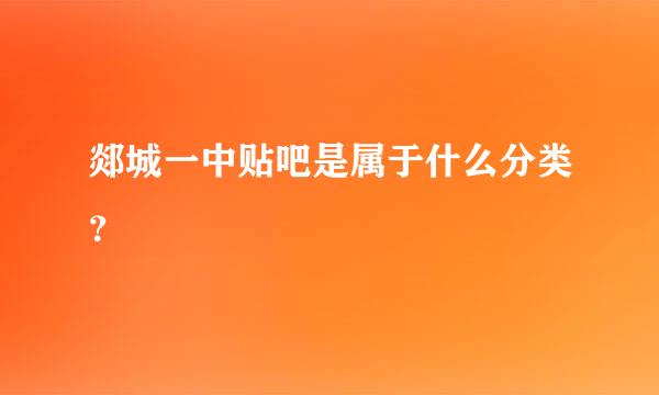 郯城一中贴吧是属于什么分类？