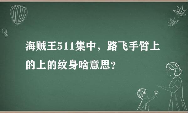 海贼王511集中，路飞手臂上的上的纹身啥意思？