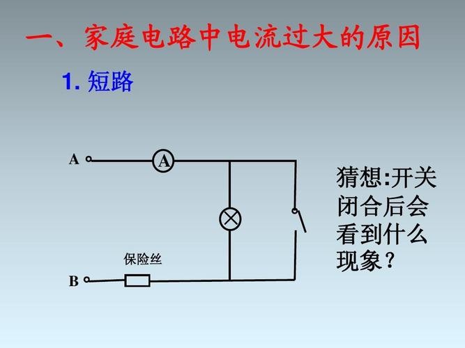 家庭电路中电流过大的原因