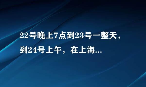 22号晚上7点到23号一整天，到24号上午，在上海游玩，买了没团网的团购环球金融中心门票，蜡像馆，世博园，