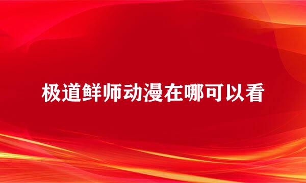 极道鲜师动漫在哪可以看