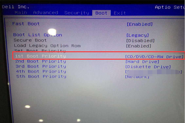 戴尔的bios怎么设置光盘启动
