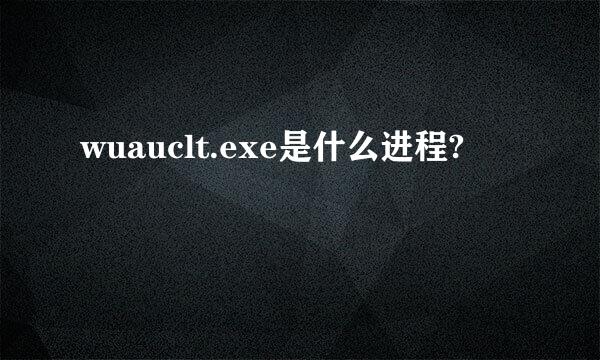 wuauclt.exe是什么进程?