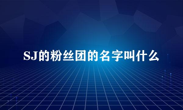 SJ的粉丝团的名字叫什么