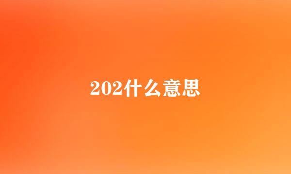 202什么意思