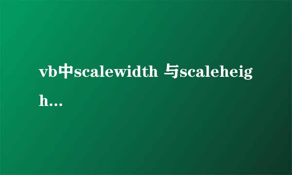 vb中scalewidth 与scaleheight怎么理解？