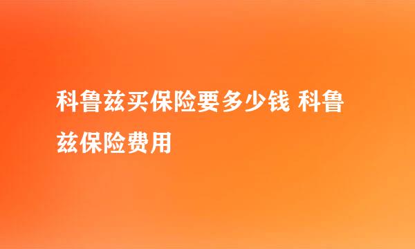 科鲁兹买保险要多少钱 科鲁兹保险费用