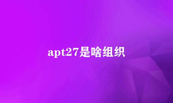 apt27是啥组织