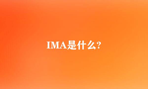 IMA是什么?