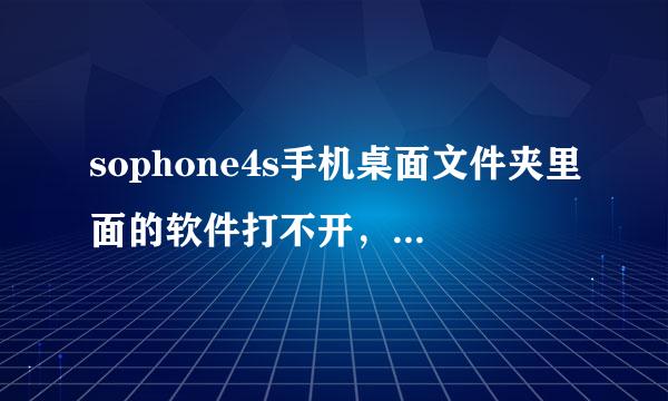 sophone4s手机桌面文件夹里面的软件打不开，没有图标