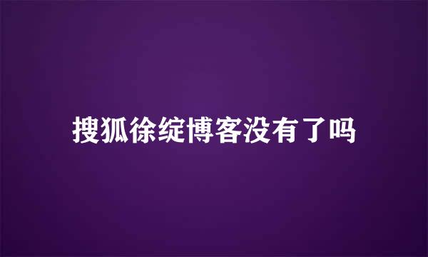 搜狐徐绽博客没有了吗