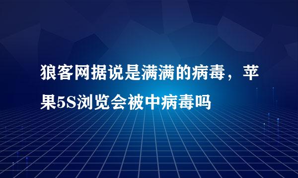 狼客网据说是满满的病毒，苹果5S浏览会被中病毒吗